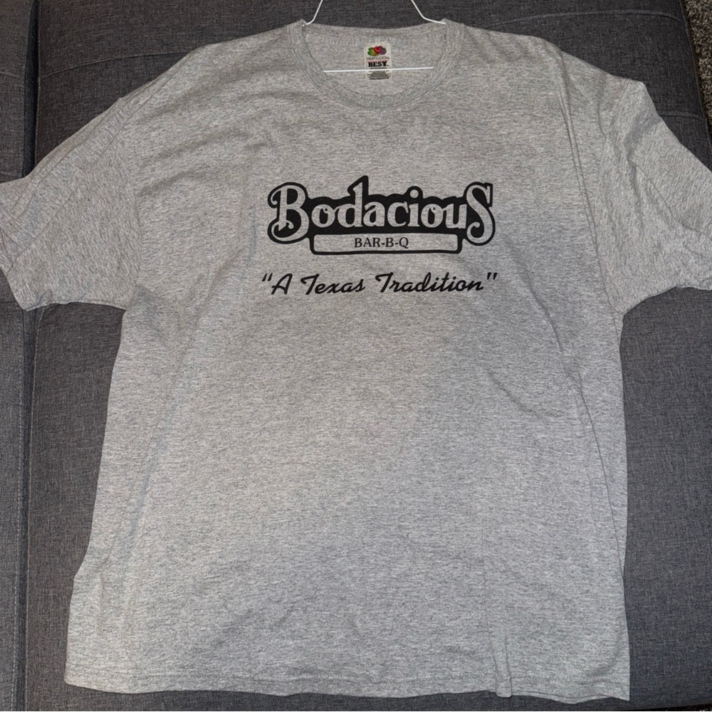 Men’s “Bodacious Bar-B-Q” Grey Texas T-Shirt Size 3XL Short Sleeve